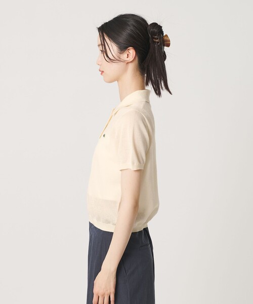 LACOSTE(ラコステ)の「<LACOSTE>ラメニット ポロシャツ(ポロシャツ・レディース・ピンク/オフホワイト・36)」の15枚目の写真
