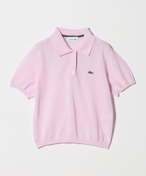 LACOSTE(ラコステ)の「<LACOSTE>ラメニット ポロシャツ(ポロシャツ・レディース・ピンク/オフホワイト・36)」の13枚目の写真