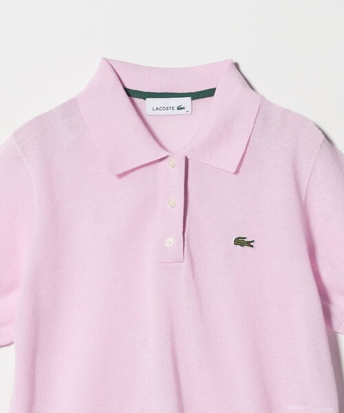 LACOSTE(ラコステ)の「<LACOSTE>ラメニット ポロシャツ(ポロシャツ・レディース・ピンク/オフホワイト・36)」の12枚目の写真