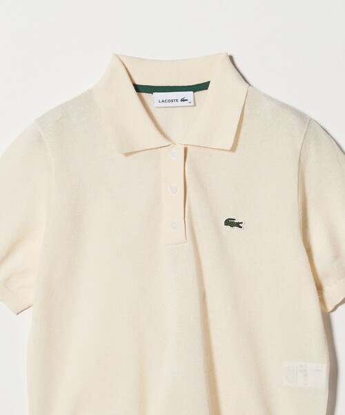 LACOSTE(ラコステ)の「<LACOSTE>ラメニット ポロシャツ(ポロシャツ・レディース・ピンク/オフホワイト・36)」の8枚目の写真