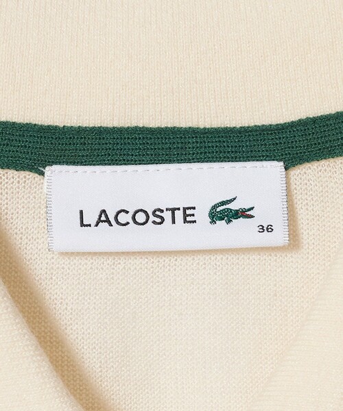 LACOSTE(ラコステ)の「<LACOSTE>ラメニット ポロシャツ(ポロシャツ・レディース・ピンク/オフホワイト・36)」の4枚目の写真