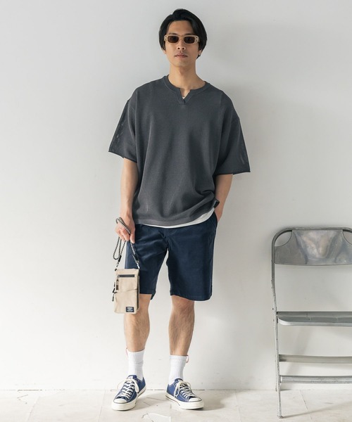 BAYFLOW(ベイフロー)の「【ストレッチ】コールショーツ(その他パンツ・メンズ・ベージュ/ネイビー/ライトグリーン/オフホワイト・LARGE/MEDIUM)」の9枚目の写真