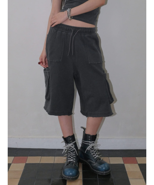 ORDINARY HOLIDAY（オーディナリー ホリデー）の「CARGO JERSEY SHORTS [CHARCOAL]（その他パンツ・レディース・その他・FREE）」の2枚目の写真