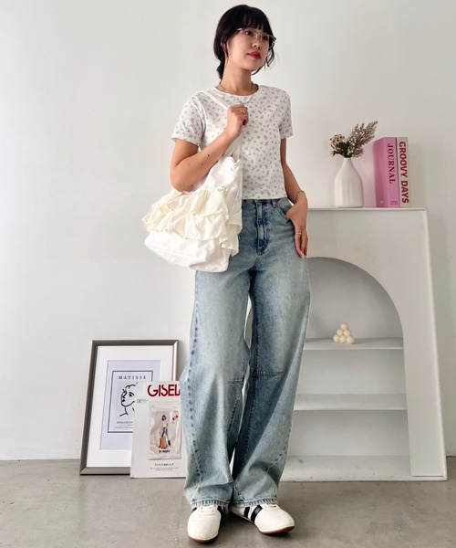 wears(ウェアーズ)の「【A4収納可】2wayフリルトートバッグ(トートバッグ・レディース・ピンク/ブラック/ホワイト/グリーン・FREE)」の16枚目の写真