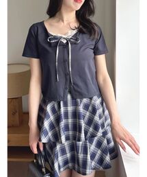 コルセットティアードミニスカート