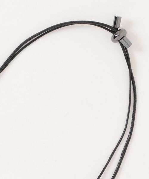 Never mind the XU(ネバーマインドザエックスユー)の「【Never mind the XU】stone cross cord necklace / 【ネバーマインド ザ エックスユー】ストーンクロスコードネックレス(ネックレス・メンズ・ブラック・ONE SIZE)」の5枚目の写真