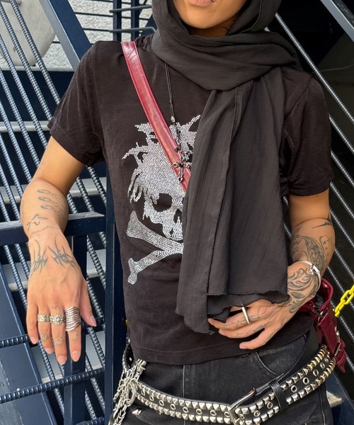 Never mind the XU(ネバーマインドザエックスユー)の「【Never mind the XU】stone cross cord necklace / 【ネバーマインド ザ エックスユー】ストーンクロスコードネックレス(ネックレス・メンズ・ブラック・ONE SIZE)」の2枚目の写真