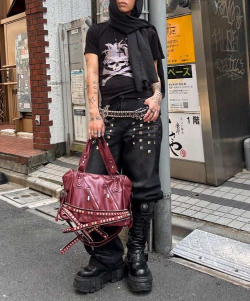 Never mind the XU(ネバーマインドザエックスユー)の「【Never mind the XU】stone cross cord necklace / 【ネバーマインド ザ エックスユー】ストーンクロスコードネックレス(ネックレス・メンズ・ブラック・ONE SIZE)」の3枚目の写真