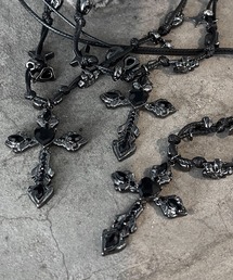 Never mind the XU（ネバーマインドザエックスユー）の「【Never mind the XU】stone cross cord necklace / 【ネバーマインド ザ エックスユー】ストーンクロスコードネックレス（ネックレス）」