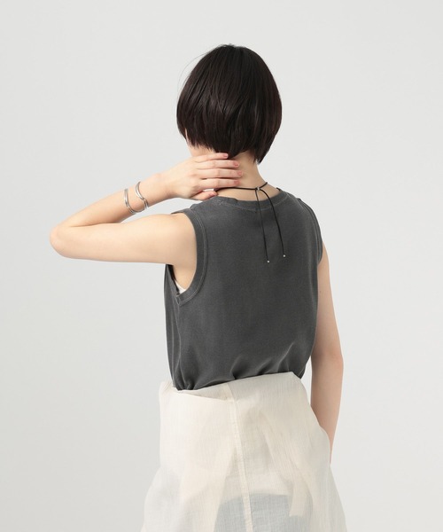 BAYFLOW(ベイフロー)の「ピグメントリブノースリーブTシャツ(Tシャツ/カットソー・レディース・ブラウン/チャコール/ブルー・FREE)」の19枚目の写真