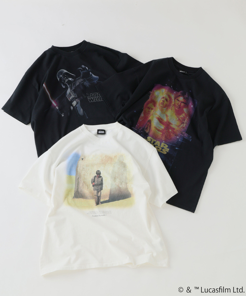 STAR WARS(スターウォーズ)の「STAR WARS / スター・ウォーズ 別注 ヴィンテージ プリントTシャツ(Tシャツ/カットソー・メンズ・ブラック系その他/ブラック/ブラックミックス/ホワイト/ライトグレー・LARGE/MEDIUM)」の14枚目の写真
