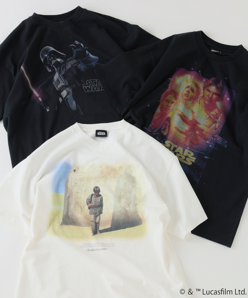 STAR WARS(スターウォーズ)の「STAR WARS / スター・ウォーズ 別注 ヴィンテージ プリントTシャツ(Tシャツ/カットソー・メンズ・ブラック系その他/ブラック/ブラックミックス/ホワイト/ライトグレー・LARGE/MEDIUM)」の15枚目の写真