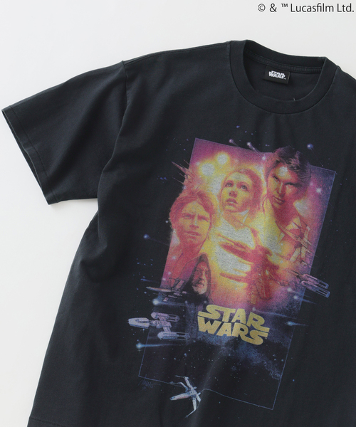 STAR WARS(スターウォーズ)の「STAR WARS / スター・ウォーズ 別注 ヴィンテージ プリントTシャツ(Tシャツ/カットソー・メンズ・ブラック系その他/ブラック/ブラックミックス/ホワイト/ライトグレー・LARGE/MEDIUM)」の21枚目の写真
