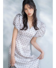 パフスリーブ」に該当するワンピース/ドレス（ホワイト/白色系