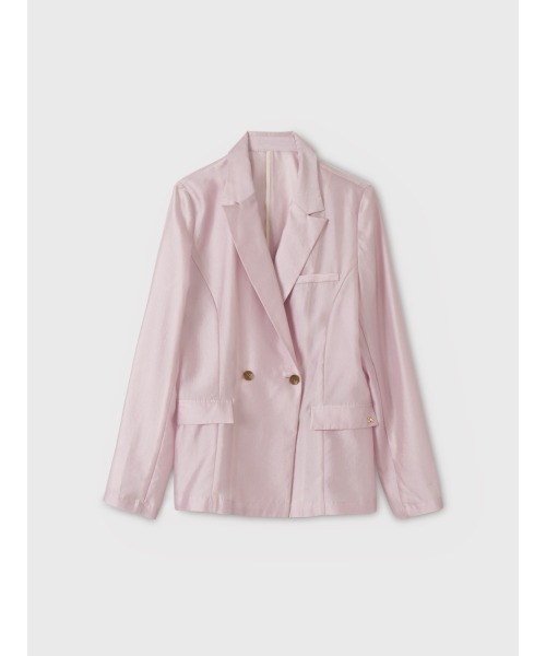EIMY ISTOIRE(エイミーイストワール)の「【UV CARE】AIRY TAILORED JACKET(テーラードジャケット・レディース・ライトピンク/ブラック/ホワイト・F)」の3枚目の写真