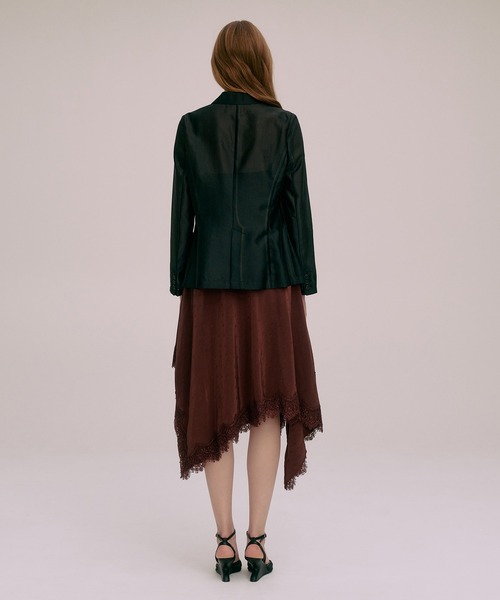 EIMY ISTOIRE(エイミーイストワール)の「【UV CARE】AIRY TAILORED JACKET(テーラードジャケット・レディース・ライトピンク/ブラック/ホワイト・F)」の8枚目の写真