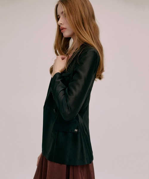 EIMY ISTOIRE(エイミーイストワール)の「【UV CARE】AIRY TAILORED JACKET(テーラードジャケット・レディース・ライトピンク/ブラック/ホワイト・F)」の9枚目の写真