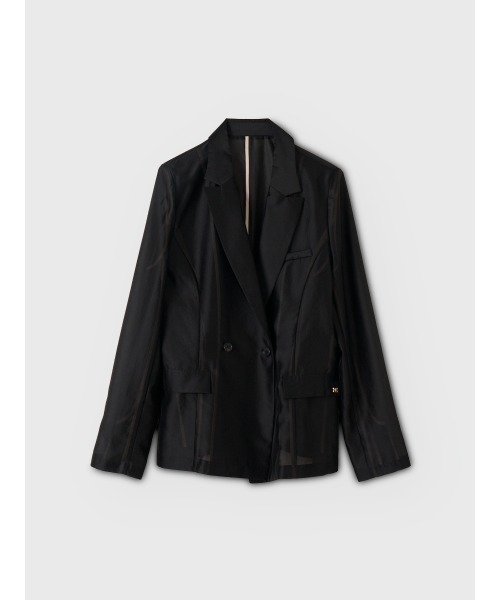 EIMY ISTOIRE(エイミーイストワール)の「【UV CARE】AIRY TAILORED JACKET(テーラードジャケット・レディース・ライトピンク/ブラック/ホワイト・F)」の10枚目の写真