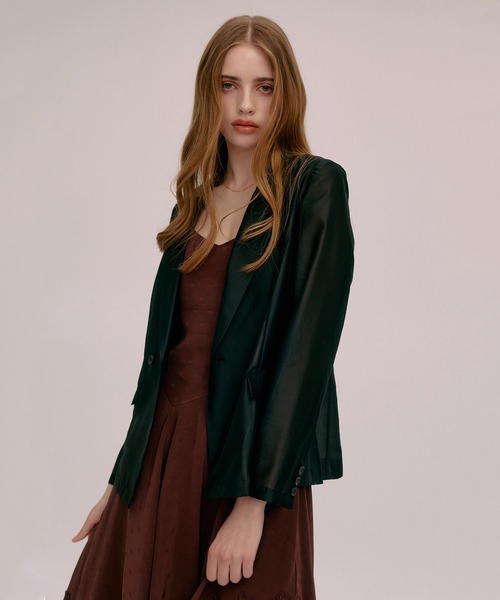 EIMY ISTOIRE(エイミーイストワール)の「【UV CARE】AIRY TAILORED JACKET(テーラードジャケット・レディース・ライトピンク/ブラック/ホワイト・F)」の18枚目の写真