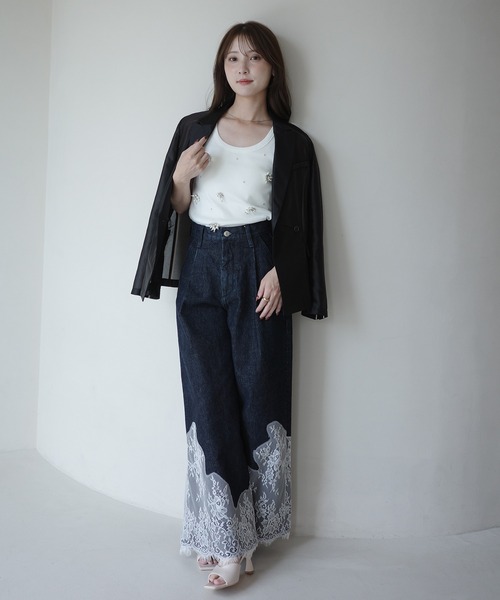EIMY ISTOIRE(エイミーイストワール)の「【UV CARE】AIRY TAILORED JACKET(テーラードジャケット・レディース・ライトピンク/ブラック/ホワイト・F)」の22枚目の写真