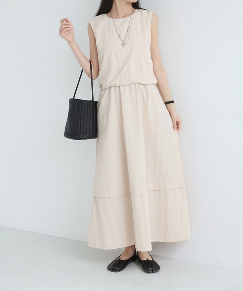 MAISON DE THERESE(メゾン ド テレーズ)の「ノースリーブ レイヤード風 ワンピース(ワンピース・レディース・Beige/Black・FREE)」の20枚目の写真