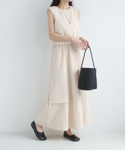 MAISON DE THERESE(メゾン ド テレーズ)の「ノースリーブ レイヤード風 ワンピース(ワンピース・レディース・Beige/Black・FREE)」の19枚目の写真