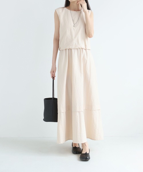 MAISON DE THERESE(メゾン ド テレーズ)の「ノースリーブ レイヤード風 ワンピース(ワンピース・レディース・Beige/Black・FREE)」の17枚目の写真