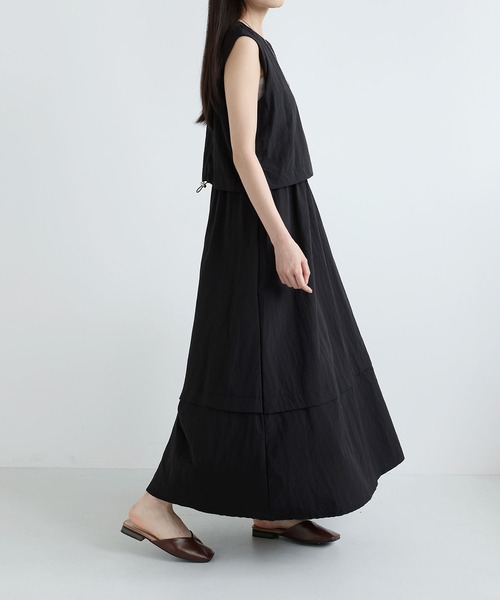 MAISON DE THERESE(メゾン ド テレーズ)の「ノースリーブ レイヤード風 ワンピース(ワンピース・レディース・Beige/Black・FREE)」の4枚目の写真