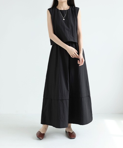 MAISON DE THERESE(メゾン ド テレーズ)の「ノースリーブ レイヤード風 ワンピース(ワンピース・レディース・Beige/Black・FREE)」の21枚目の写真