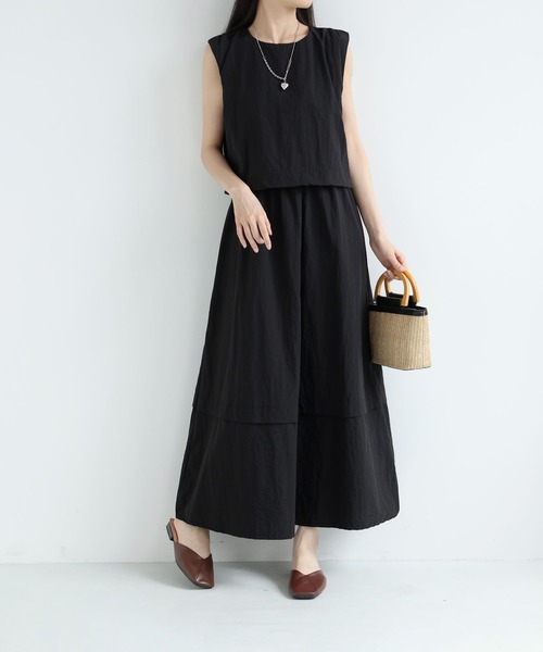 MAISON DE THERESE(メゾン ド テレーズ)の「ノースリーブ レイヤード風 ワンピース(ワンピース・レディース・Beige/Black・FREE)」の22枚目の写真