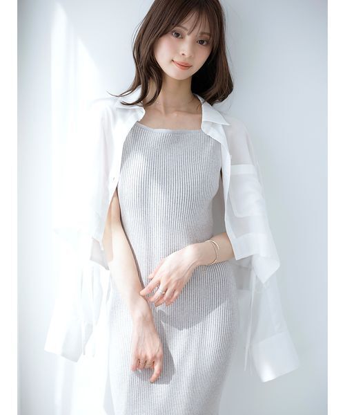 SNIDEL（スナイデル）の「シンプルニットキャミワンピース（ワンピース
