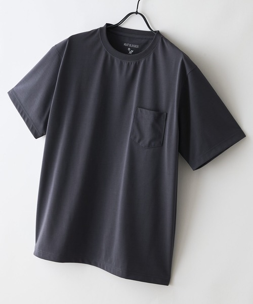 LB/S (エルビーエス)の「【HEAT BLOCKER/ヒートブロッカー】【まるで着る日傘!遮熱&UVカット】コットンライク 胸ポケットTシャツ 吸水速乾 アンチピリング イージーケア ユニセックス(Tシャツ/カットソー・メンズ・ホワイト/チャコールグレー/ブラック/グリーン/ネイビー・LARGE/MEDIUM/X-LARGE)」の3枚目の写真