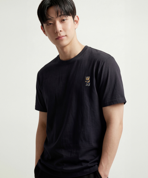 OKSTAR(オクスター)の「ゴルフクマ刺繍半袖Tシャツ(Tシャツ/カットソー・メンズ・ホワイト/ブラック/グレー/クリーム/ライトグレー/ライトベージュ・SMALL/MEDIUM/LARGE/X-LARGE/2XL/3XL/4XL)」の7枚目の写真