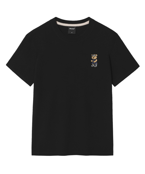 OKSTAR(オクスター)の「ゴルフクマ刺繍半袖Tシャツ(Tシャツ/カットソー・メンズ・ホワイト/ブラック/グレー/クリーム/ライトグレー/ライトベージュ・SMALL/MEDIUM/LARGE/X-LARGE/2XL/3XL/4XL)」の10枚目の写真