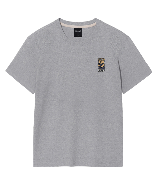 OKSTAR(オクスター)の「ゴルフクマ刺繍半袖Tシャツ(Tシャツ/カットソー・メンズ・ホワイト/ブラック/グレー/クリーム/ライトグレー/ライトベージュ・SMALL/MEDIUM/LARGE/X-LARGE/2XL/3XL/4XL)」の11枚目の写真