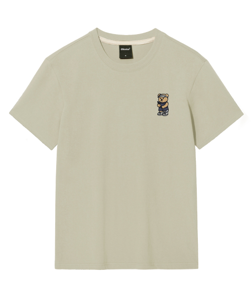 OKSTAR(オクスター)の「ゴルフクマ刺繍半袖Tシャツ(Tシャツ/カットソー・メンズ・ホワイト/ブラック/グレー/クリーム/ライトグレー/ライトベージュ・SMALL/MEDIUM/LARGE/X-LARGE/2XL/3XL/4XL)」の15枚目の写真