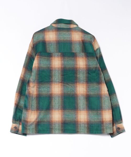 BEVERLY HILLS POLO CLUB（ビバリーヒルズポロクラブ）の「BEVERY HILLS P.C/ビバリーヒルズポロクラブ BHPCｼｬｷﾞｰﾁｪｯｸｼｬﾂCPOｼｬﾂ シャツ 6422-3142（シャツ/ブラウス・メンズ・グリーン/ブラウン・L/M）」の3枚目の写真