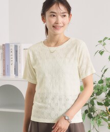 レースジャカードTシャツ
