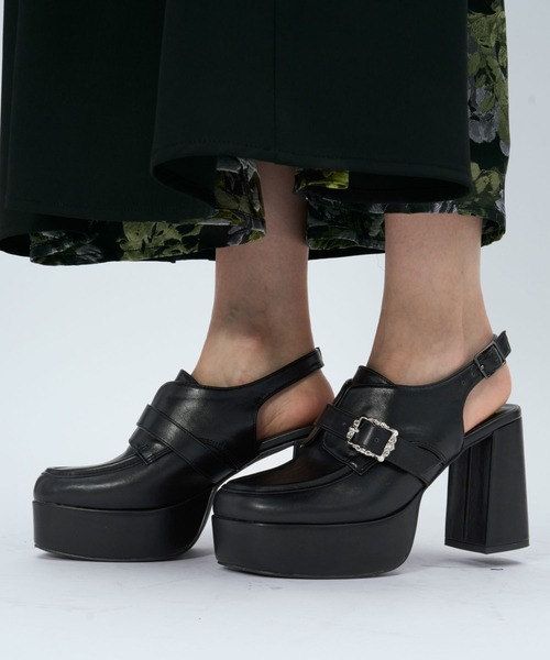 HARE(ハレ)の「ベルトデザインチャンキーサボサンダル(HARE)(サンダル・レディース・ブラック・MEDIUM/LARGE)」の14枚目の写真
