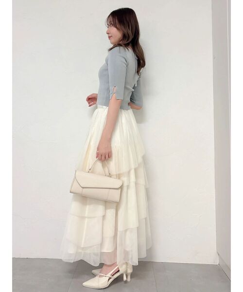 dazzlin(ダズリン)の「アシメティアードチュールスカート(スカート・レディース・ブラック/アイボリー/ブラウン・SMALL/MEDIUM)」の8枚目の写真
