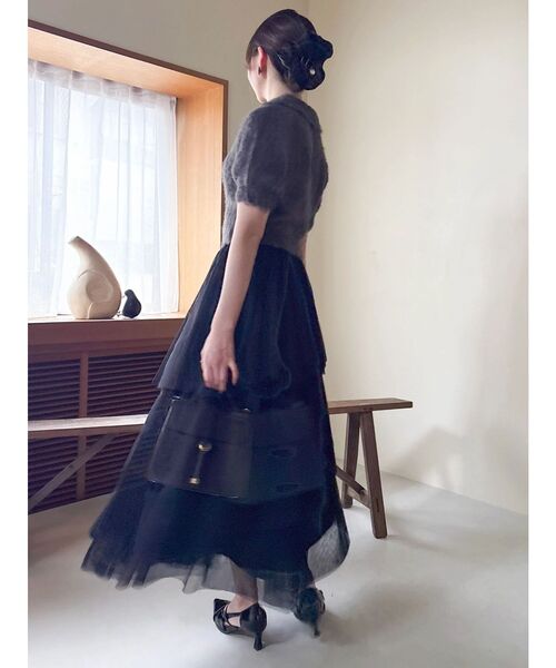dazzlin(ダズリン)の「アシメティアードチュールスカート(スカート・レディース・ブラック/アイボリー/ブラウン・SMALL/MEDIUM)」の16枚目の写真