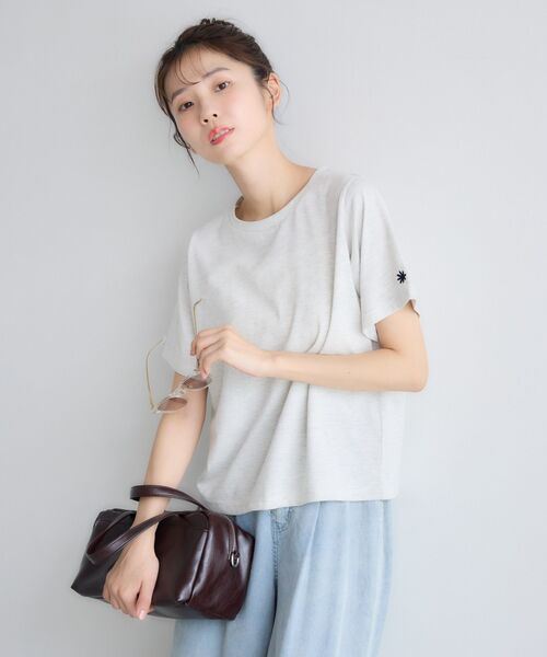 RETRO GIRL(レトロガール)の「チビロゴ刺繍コンパクトTEE(Tシャツ/カットソー・レディース・オフホワイト/ホワイト系その他/ピンク・FREE)」の20枚目の写真