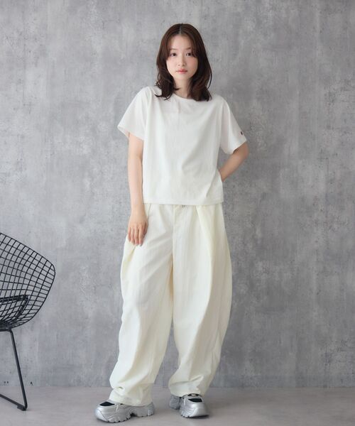 RETRO GIRL(レトロガール)の「チビロゴ刺繍コンパクトTEE(Tシャツ/カットソー・レディース・オフホワイト/ホワイト系その他/ピンク・FREE)」の19枚目の写真