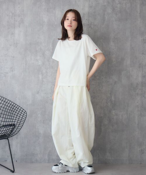 RETRO GIRL(レトロガール)の「チビロゴ刺繍コンパクトTEE(Tシャツ/カットソー・レディース・オフホワイト/ホワイト系その他/ピンク・FREE)」の18枚目の写真