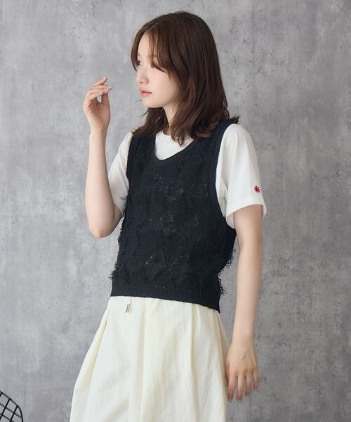 RETRO GIRL(レトロガール)の「チビロゴ刺繍コンパクトTEE(Tシャツ/カットソー・レディース・オフホワイト/ホワイト系その他/ピンク・FREE)」の16枚目の写真