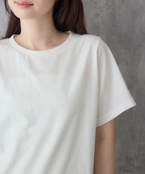 RETRO GIRL(レトロガール)の「チビロゴ刺繍コンパクトTEE(Tシャツ/カットソー・レディース・オフホワイト/ホワイト系その他/ピンク・FREE)」の8枚目の写真