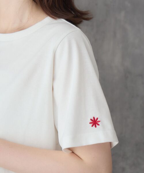 RETRO GIRL(レトロガール)の「チビロゴ刺繍コンパクトTEE(Tシャツ/カットソー・レディース・オフホワイト/ホワイト系その他/ピンク・FREE)」の7枚目の写真