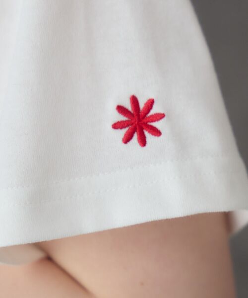 RETRO GIRL(レトロガール)の「チビロゴ刺繍コンパクトTEE(Tシャツ/カットソー・レディース・オフホワイト/ホワイト系その他/ピンク・FREE)」の6枚目の写真