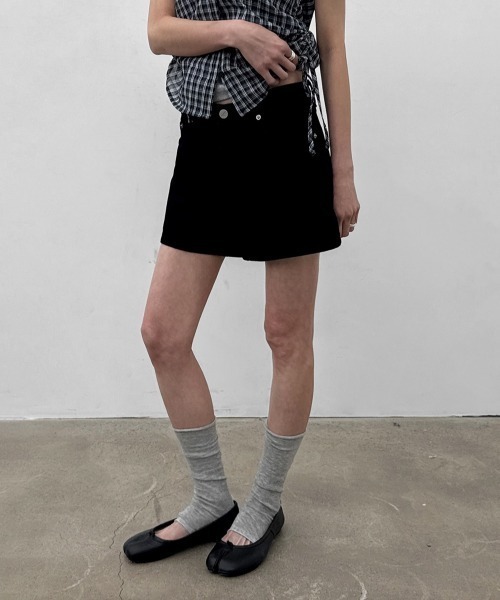 BLACKUP（ブラックアップ）の「[MADE] ルパンカーペンターデニムショーツ（デニムパンツ・レディース・ブルー/ブラック・LARGE/SMALL/MEDIUM）」の11枚目の写真