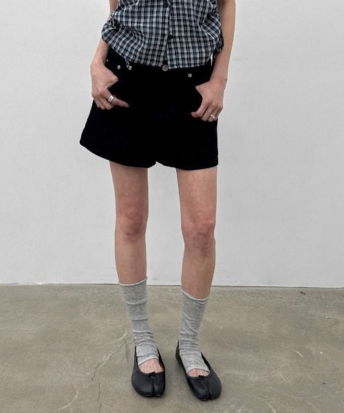 BLACKUP（ブラックアップ）の「[MADE] ルパンカーペンターデニムショーツ（デニムパンツ・レディース・ブルー/ブラック・LARGE/SMALL/MEDIUM）」の12枚目の写真